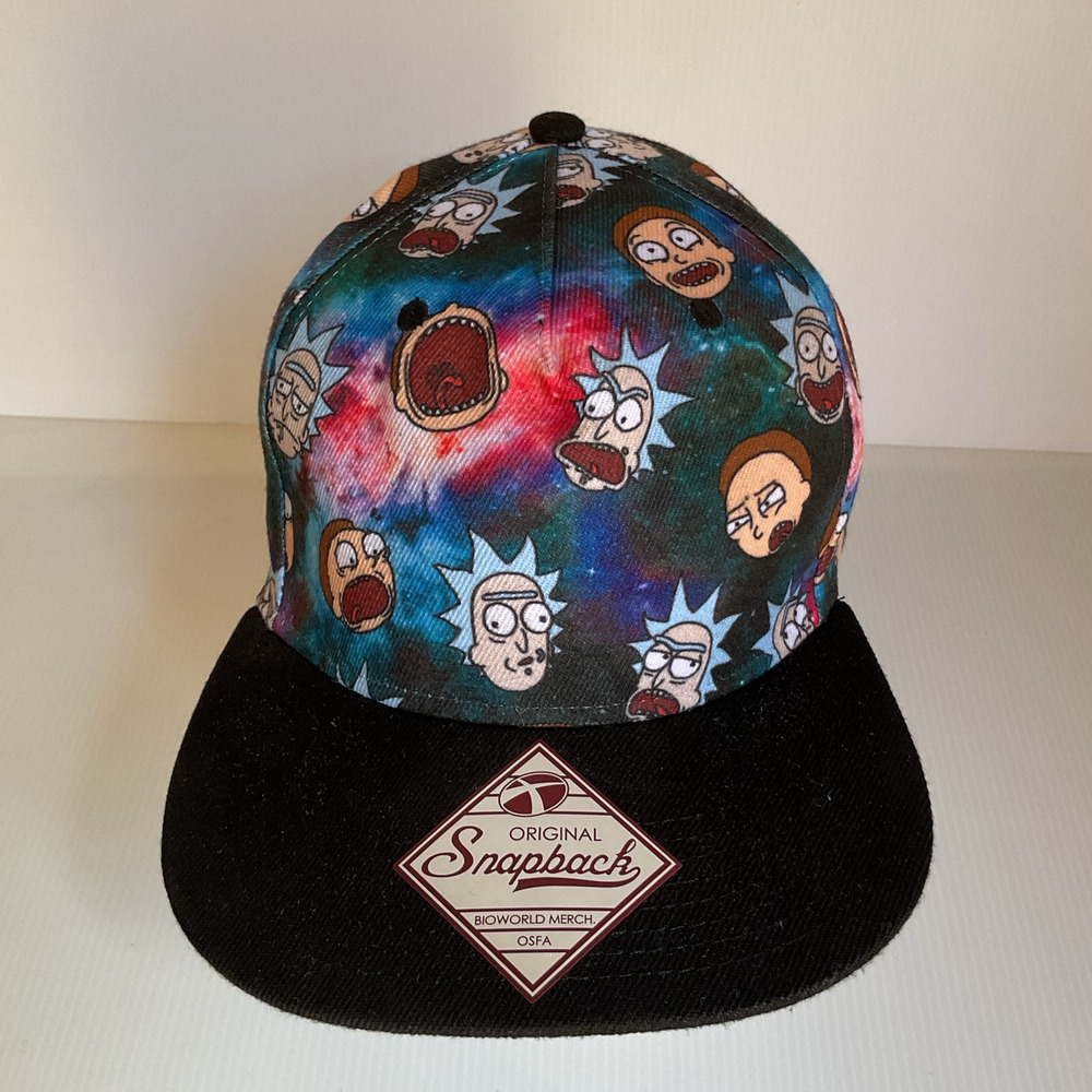 Rick and Morty Galaxy Snapback Hat Bioworld Adult Swim OSFA
